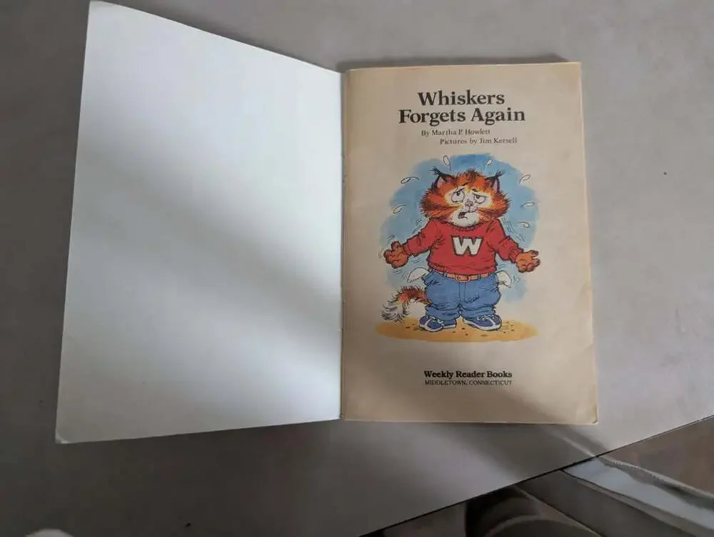 Whiskers Forgets Again by Martha P Howlett Weekly Reader 1983 Paperback Book